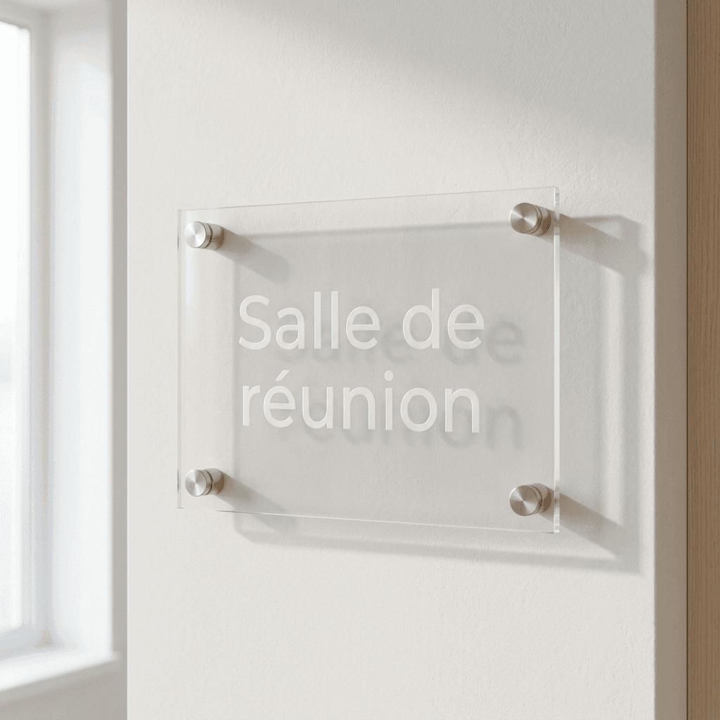 Exemple de plaque gravée plexi